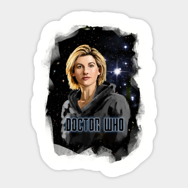 Doctor Who 13 Painting Sticker by ThinkingSimple